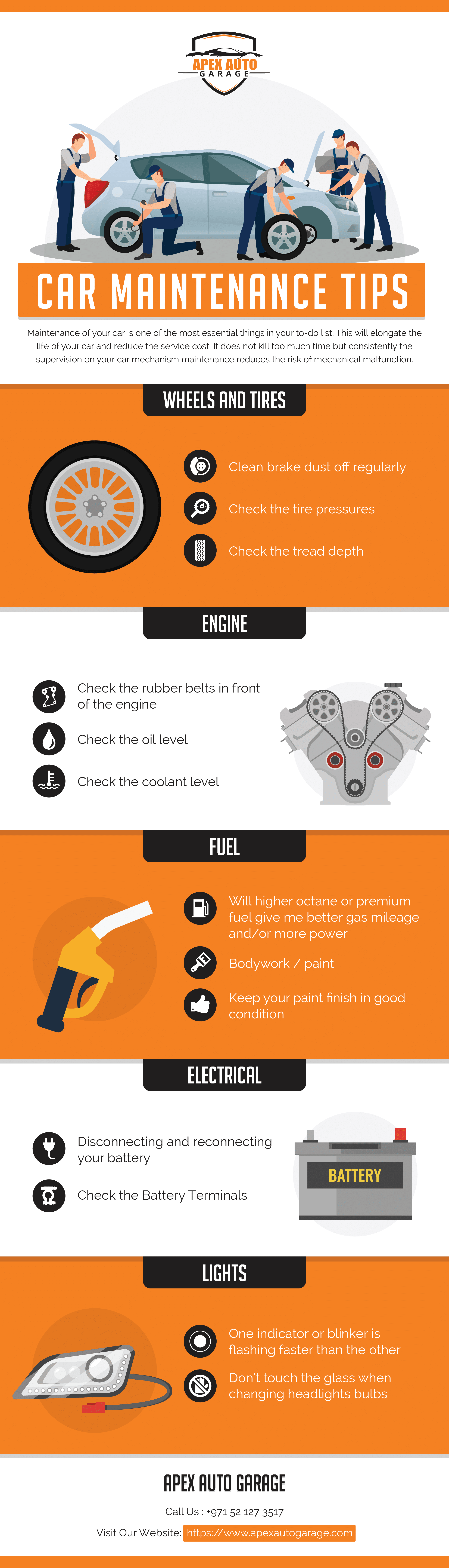 car maintenance infographic